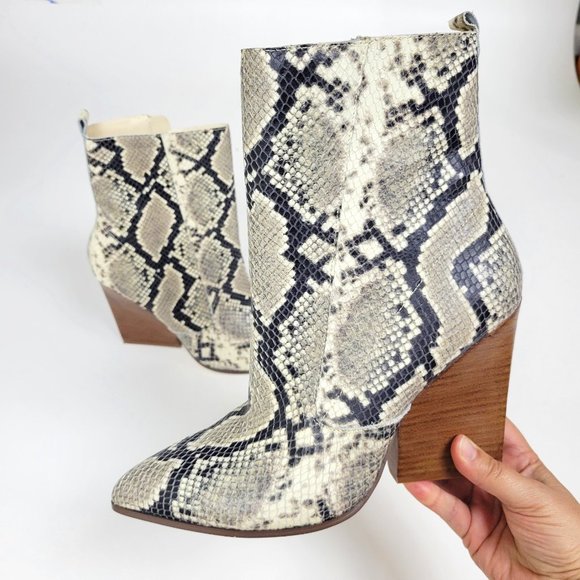 Bleecker & Bond Shoes - Bleecker and Bond Kailey Python Snakeskin Boot 9.5